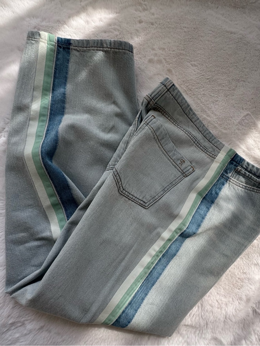 Pilcro Light Blue Wide-Leg Denim Jeans - Picture 6 of 16